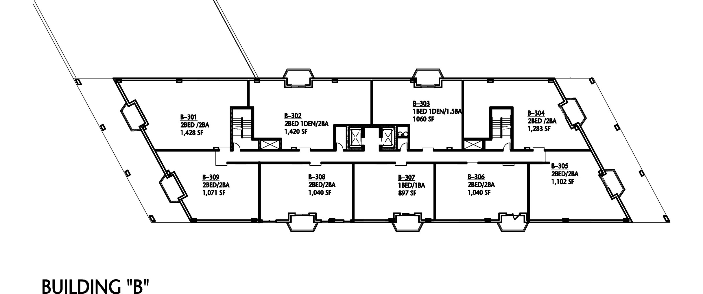 Third Floor in Building B of Tinley Park Place.