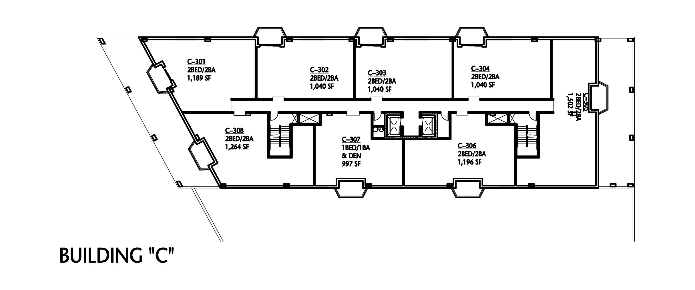 Third Floor in Building C of Tinley Park Place.