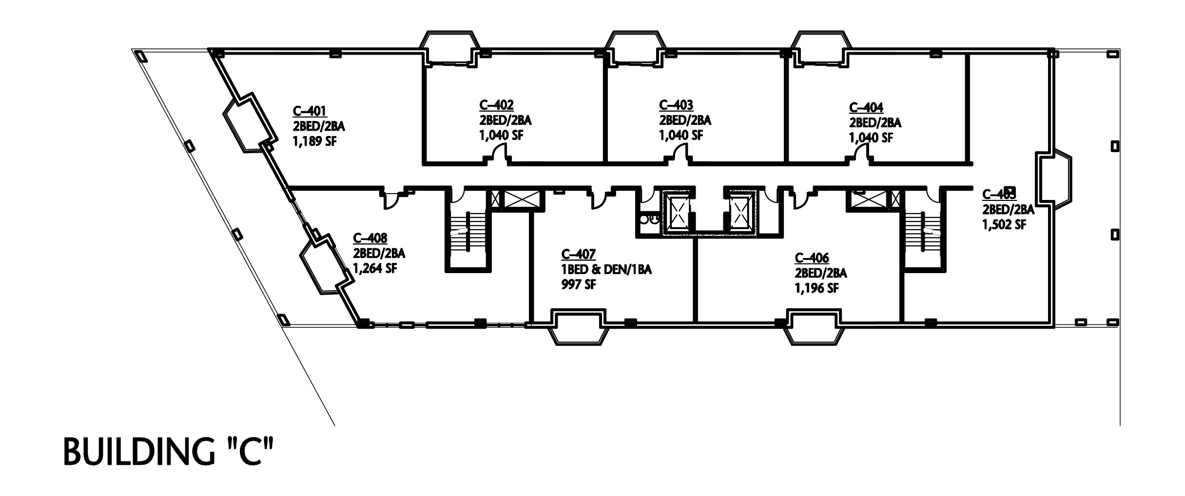 Fourth Floor in Building C of Tinley Park Place.